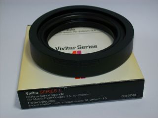 Vintage Vivitar Series 1 67mm Push On Heavy Rubber Lens Hood In Its Box