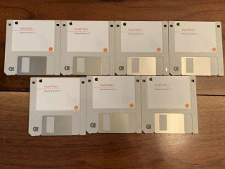 Apple Macintosh System 7.  5 Installation Disks (set Of 7)