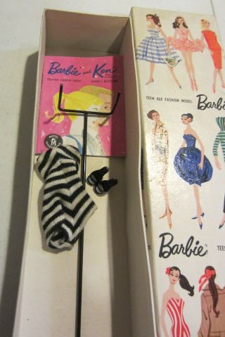 Vintage 1959 Barbie Doll BOX ONLY 850 Blonde and accessories 3