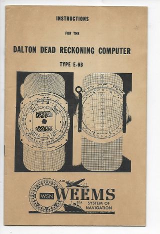 Instruction Booklet (only) For The Dalton Dead Reckoning Computer By Weems Wsn
