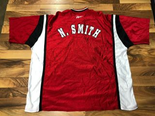 Vtg Wisconsin Badgers Basketball Warm - Up Jersey Men ' s 2XL Player Issued N.  Smith 3