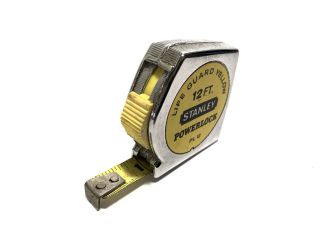 Vintage Stanley 12 Ft Powerlock Pl12 Tape Measure Life Guard Measuring Usa.  A19