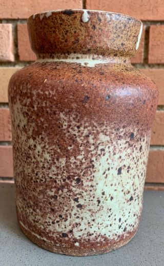 Vintage 70s Ceramic Stoneware Studio Pottery Vase Planter Mid Century Modern