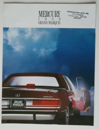 Mercury Grand Marquis 1989 Dealer Brochure - English - Canada St1002000318