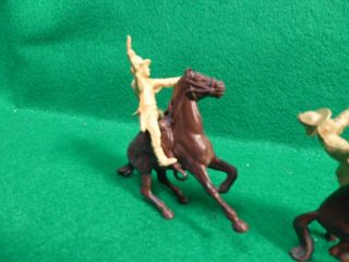 Vintage Marx 54mm Western Saddled Horses With Riders 2