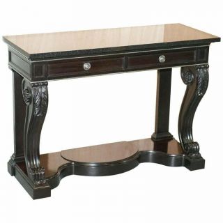 Rrp £14,  800 Ralph Lauren Clivedon Console Table Macassar Wood & Marble Top
