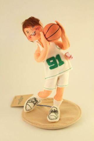 Vtg 1994 Annalee Toy Doll 10 " Sports 91 Jersey Basketball Player Boy Kid 2600