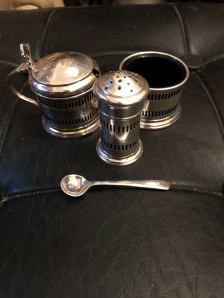 Antique Solid Silver Cruet Set