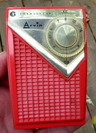 Vintage Arvin 6 Transistor Radio,  Arvin Industries,  Columbus,  Ohio