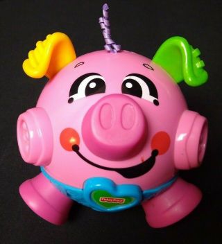 Fisher Price Bounce And Giggle Pig.  Vintage Electronic Kids Toy
