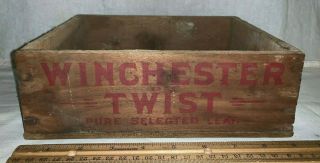 Antique Winchester Twist Wood Tobacco Box Vintage Country Store Display 2 Dozen