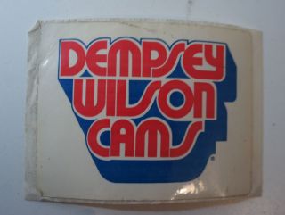 Vintage Dempsey Wilson Cams Sticker Racing Indy Camshaft Nascar Drag Racing