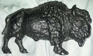 Vintage Art Smithy Buffalo Bison Cast Iron Bank