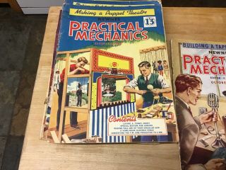 Practical Mechanics Magazines X 5 Oct 1952 August 1957 May 1958 May 1959 Sept 60 2