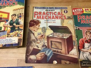 Practical Mechanics Magazines X 5 Oct 1952 August 1957 May 1958 May 1959 Sept 60 3