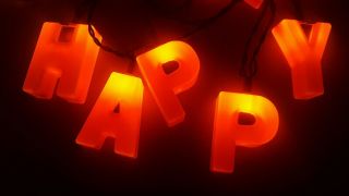Vintage Letters Happy Halloween Blow Mold String Lights Ghost Pumpkins