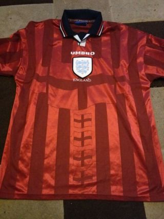 England 1998 World Cup Away Vintage Umbro Football Shirt (xl)
