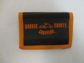 Orange County Choppers Wallet Occ Vintage Retro Vtg Trifold Motorcycle Orange