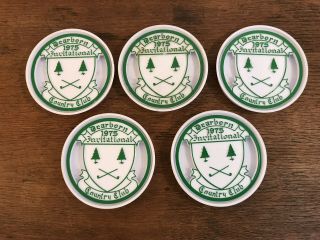 Vintage Dearborn Country Club 1975 Invitational Golf Drink Coasters Set Of 5