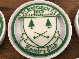 Vintage Dearborn Country Club 1975 Invitational Golf Drink Coasters Set of 5 2