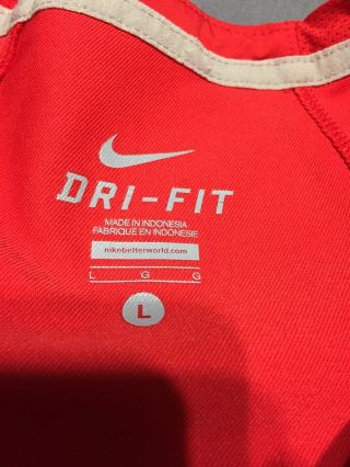Men’s Nike Dri Fit Ohio State Buckeyes V Neck Pullover Jacket Size LARGE L OSU 2