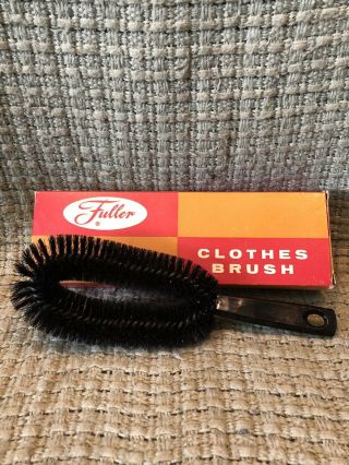 Vintage Fuller Brush Company Clothes Brush 512 W/ Box Black Plastic