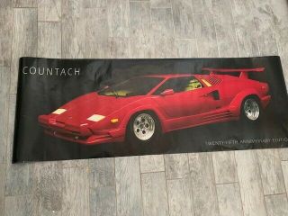 Countach Lamborghini Poster Ron Kimball Vintage 1989 Italy Vtg 6 Feet Long 6 