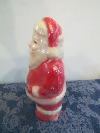 Vintage Union Products Santa Claus Christmas Blowmold Light Hard Plastic 13 inch 2