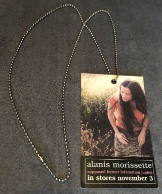 Alanis Morissette Promo Lanyard Laminated Badge Sfij 1998 Vintage Rare