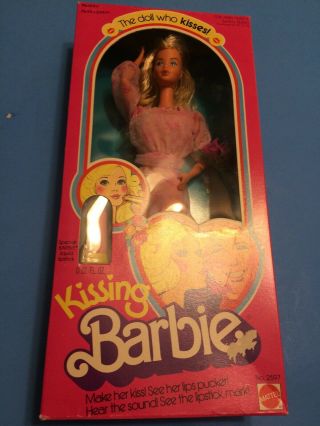 Kissing Barbie Doll 2597 1978 Lips Pucker Includes Lipstick Box Complete 1970 