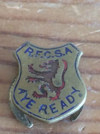Vintage Enamel The Glasgow Rangers Buttonhole Lapel Badge Football Club Scotland