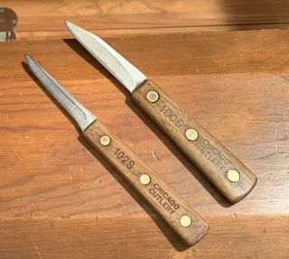 Vintage Classic Chicago Cutlery 100s 102s Paring Knife Set Of Two