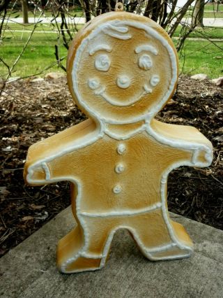 Vintage Ginger Bread Boy Or Girl Blowmold Lighted Union 24 "