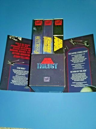 Star Wars Trilogy Vhs Box Set 1992 Rare Vintage Sci - Fi Classic Red Fox Video