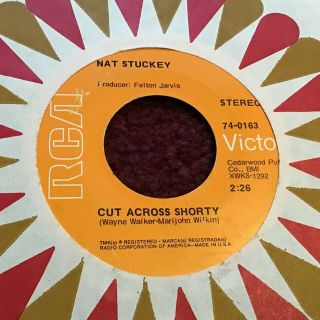 45 Rpm Nat Stuckey Rca Victor 74 - 0163 Cut Across Shorty Rocker Vg,