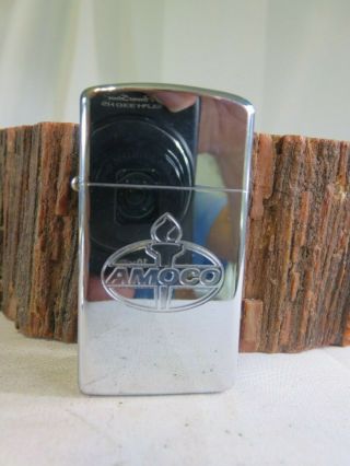 Rare Vintage 1968 Zippo Lighter Amoco Oil Gas Petroliana Rp7
