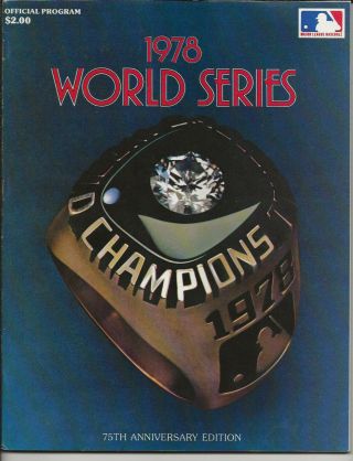 1978 World Series Program - York Yankees Vs Los Angeles Dodgers