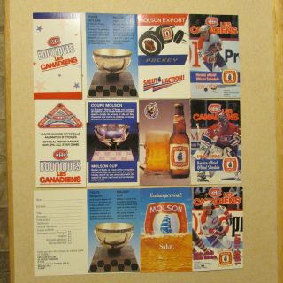 3 Pocket Schedules Montreal Canadiens Nhl Molson Export Beer