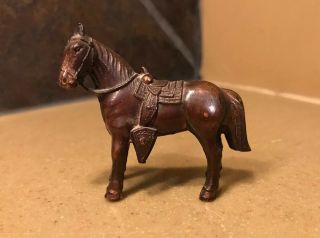 Vintage 2” Miniature Copper Or Brass Horse.  Stamped Japan