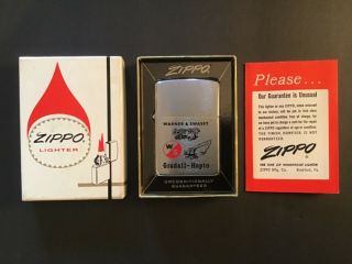 Zippo 1965 Brushed Finish 2 Color Advertiser Lighter