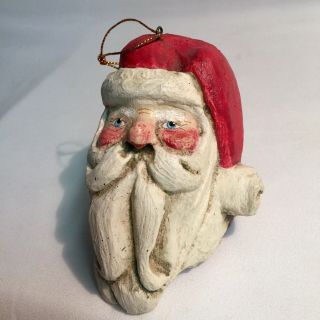 Vintage House of Hatten Santa Claus Christmas Ornament 1988 3.  5” EUC 2