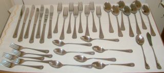 Vintage Supreme Cutlery By Towle Stainless Abbey 36 Pc Flatware Japan