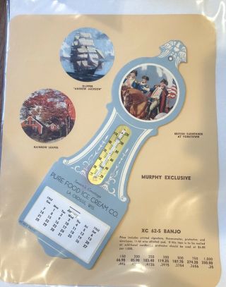La Crosse,  Wis - Vintage Calendar & Thermostat 1961 Pure Food Ice Cream Co