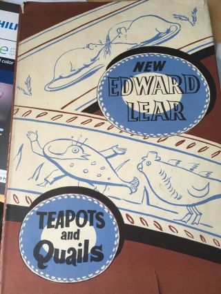 Rare Edward Lear Teapots & Quails 2nd Printing 1954