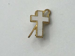 Masonic Order Of White Shrine Of Jerusalem Cross,  Staff Lapel Pin Tie Tac A2
