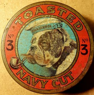 Vintage Toasted Navy Cut No.  3 Tobacco Tin From Zealand