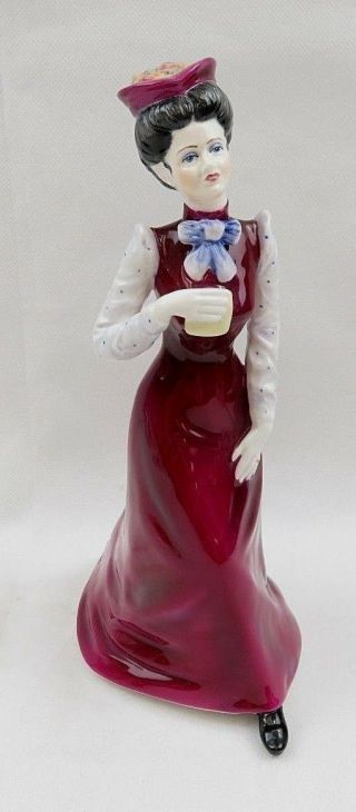 Vintage Coalport Bone China Porcelain Lady Fashion Figurine Charlotte England