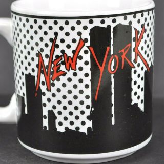 York Twin Towers Pop Art Vtg Coffee Mug Cup 1986 Wtc Nyc Statue Of Liberty