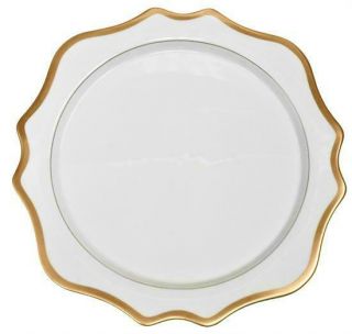 Anna Weatherley Fine China Antique White Charger Or Service Plate 12.  75 "