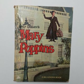 Vtg Mary Poppins 1964 Big Golden Book Walt Disney Movie Photos Julie Andrews 60s